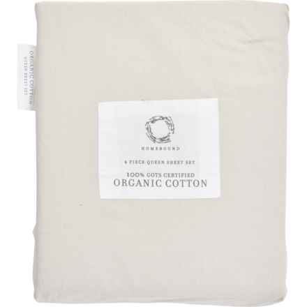 Homebound Queen Organic Cotton Sheet Set in Sand