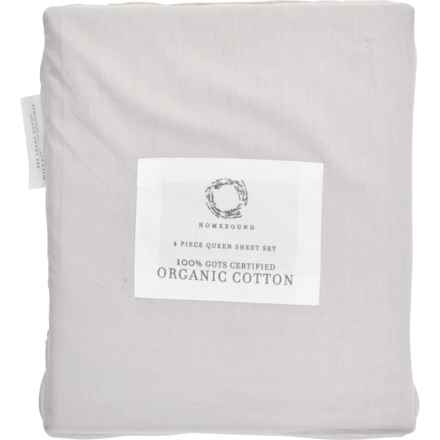 Homebound Queen Organic Cotton Sheet Set in Titanium