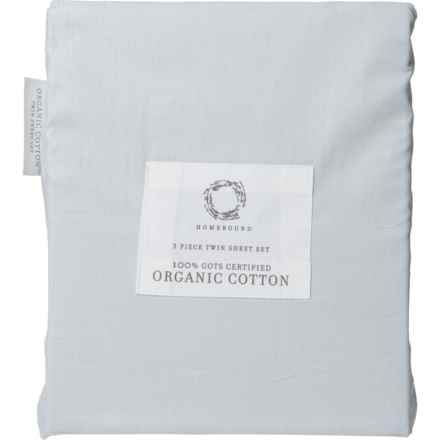 Homebound Twin Organic Cotton Sheet Set in Spa Blue