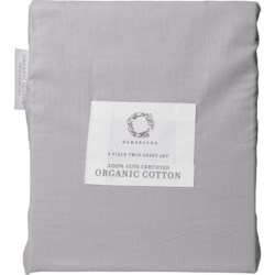 Homebound Twin Organic Cotton Sheet Set in Titanium