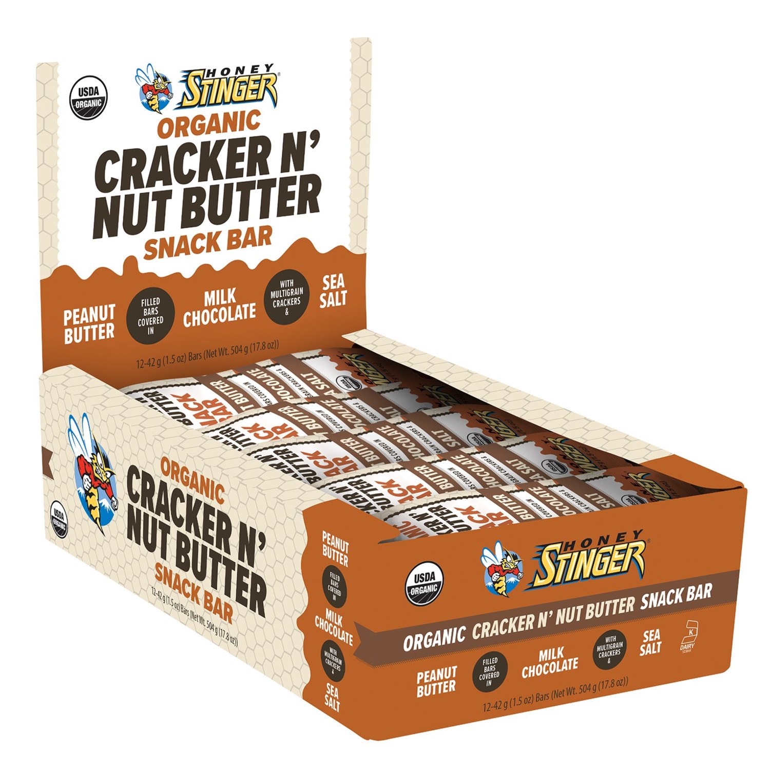 Honey Stinger Cracker N’ Nut Butter Cracker Bars Box of 12