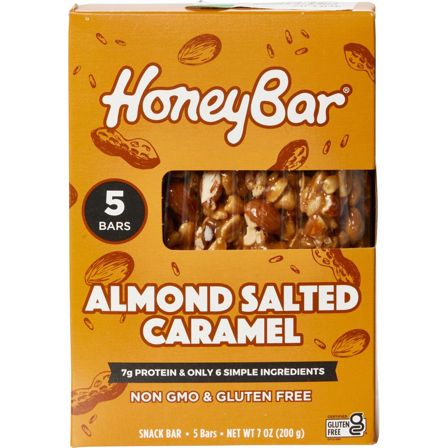 Honeybar Almond Salted Caramel Snack Bars 5 Pack Save 23