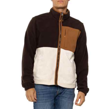 Horizon by Bass Creek Outfitters Fleece Jacket - Full Zip in Bark / Eggshell