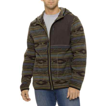 Horizon by Bass Creek Outfitters Microfleece Full-Zip Hooded Jacket in Drk Forest Geo Multi