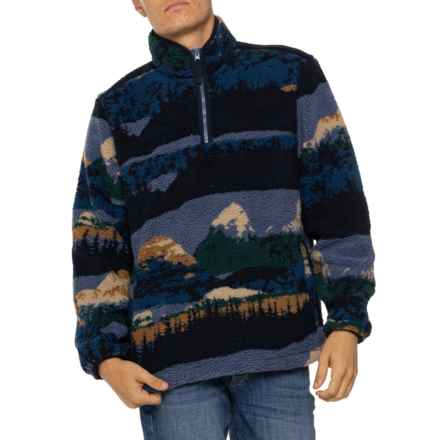 Horizon by Bass Creek Outfitters Sherpa Jacket - Zip Neck in Vintage Indigo Mountain