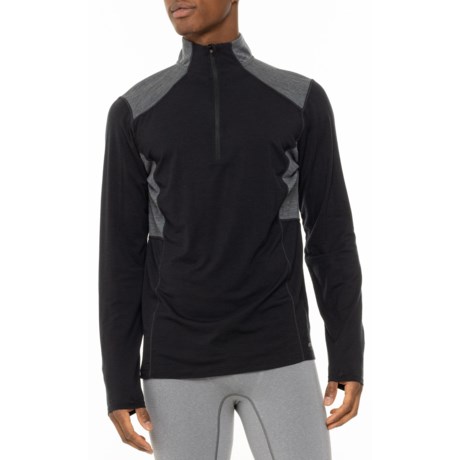 (取寄) ホットチリ クリマ-ウール ジップ ネック ベース レイヤー トップ - Upf 30+, メリノ ウール, ロング スリーブ Hot Chillys Clima-Wool Zip Neck Base Layer Top - UPF 30+, Merino Wool, Long Sleeve  Od Green/Grey Heather Hot Chillys Clima-Wool Zip Neck Base Layer Top - UPF 30+, Merino