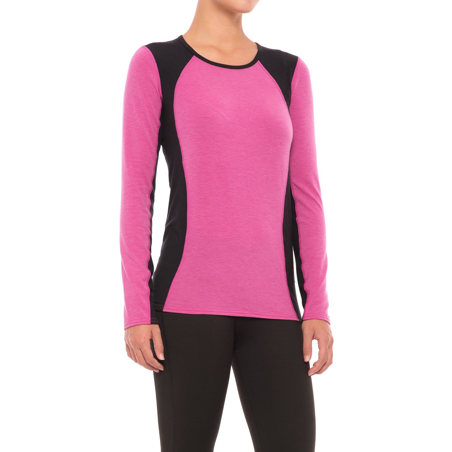 Hot Chillys WoolBlend Stretch Base Layer Top Crew Neck , Long Sleeve
