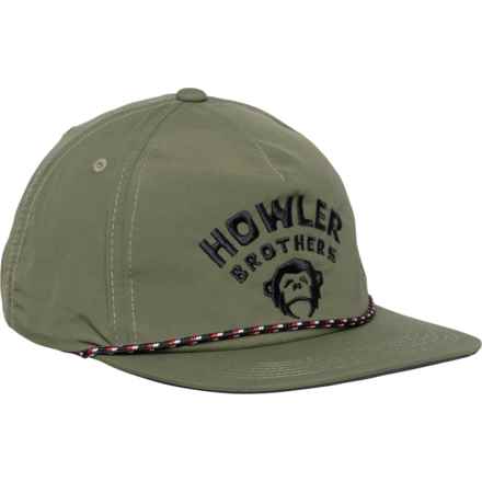 Howler Brothers Camp Howler Unstructured Trucker Hat in Olive/Camp Howler