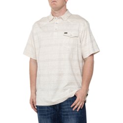 Howler Brothers Mescal Jacquard Ranchero Polo Shirt - Short Sleeve in Oatmeal