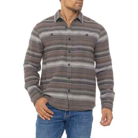 Howler Brothers Rodanthe Flannel Shirt - Long Sleeve in Sangria/Skyline Stripe