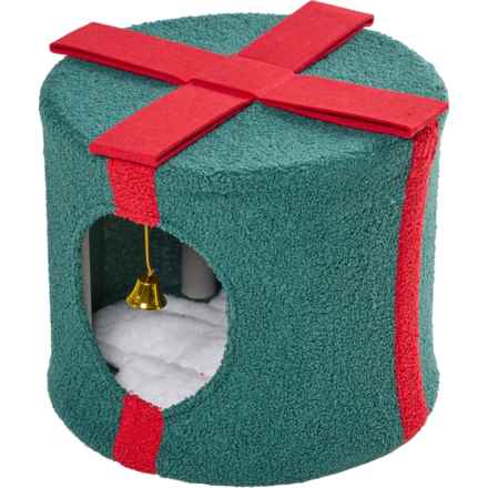 HRH Designs Christmas Gift Cat Scratch Hut - 13.5x15.5” in Green