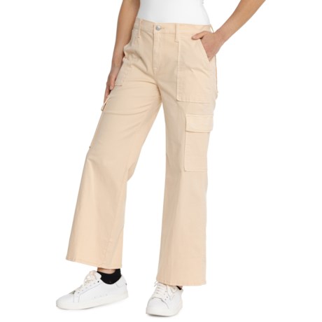 Hudson Jeans Rosalie High-Rise Ankle Pants - Wide Leg in Bleached Sand