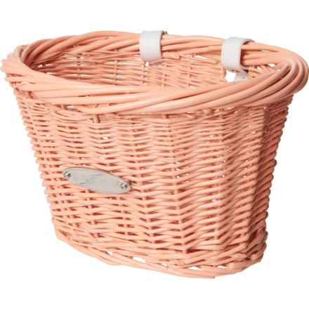 Huffy Chesapeake Wicker Basket in Coral