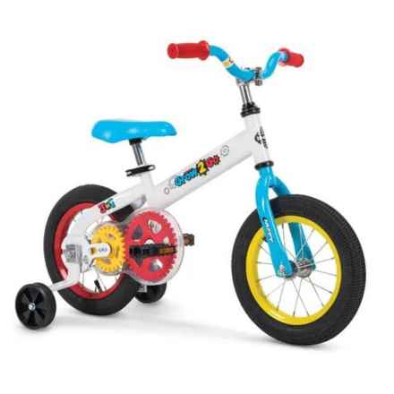 Huffy Grow 2 Go Balance Bike - 12” (For Boys and Girls) in White/Blue