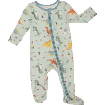 HUGGIES Infant Boys Dino Print Super Soft Baby Bodysuit - Long Sleeve in Baby Mist