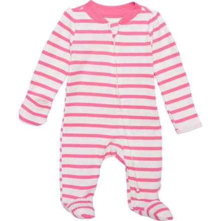 HUGGIES Infant Girls Baby Coveralls - Long Sleeve in Pink Flambe