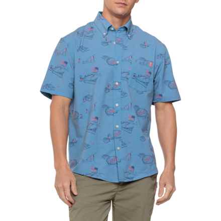 Huk Americookin Kona Shirt - UPF 30+, Short Sleeve in Quiet Harbor