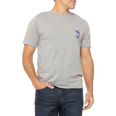 Huk Angry Marlin T-Shirt - Short Sleeve in Heather Grey