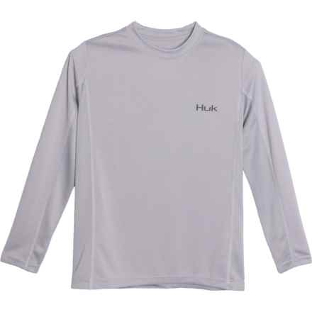 Huk Big Boys Icon X Shirt - UPF 50+, Long Sleeve in Overcast Grey