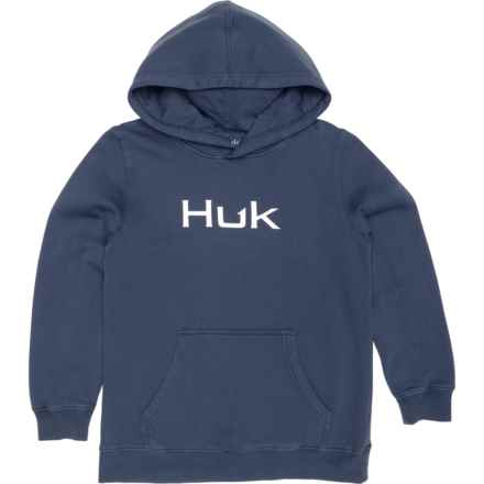 Huk Big Boys Logo Hoodie in Naval Academy