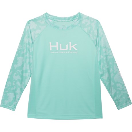 Huk Big Boys Running Lakes Double Header Shirt - UPF 30+, Long
