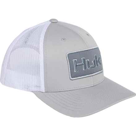 Huk Bold Patch Trucker Hat (For Men) in Harbor Mist