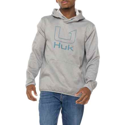 Huk Coldfront+ Graphic Hoodie in Harbormist Hthr