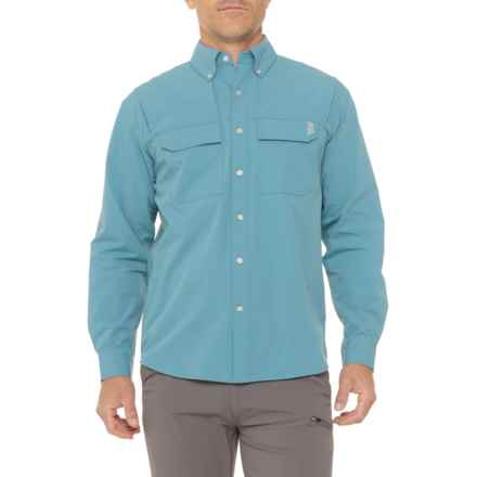 Huk Creekbed Button-Down Shirt - Long Sleeve in Storm Blue