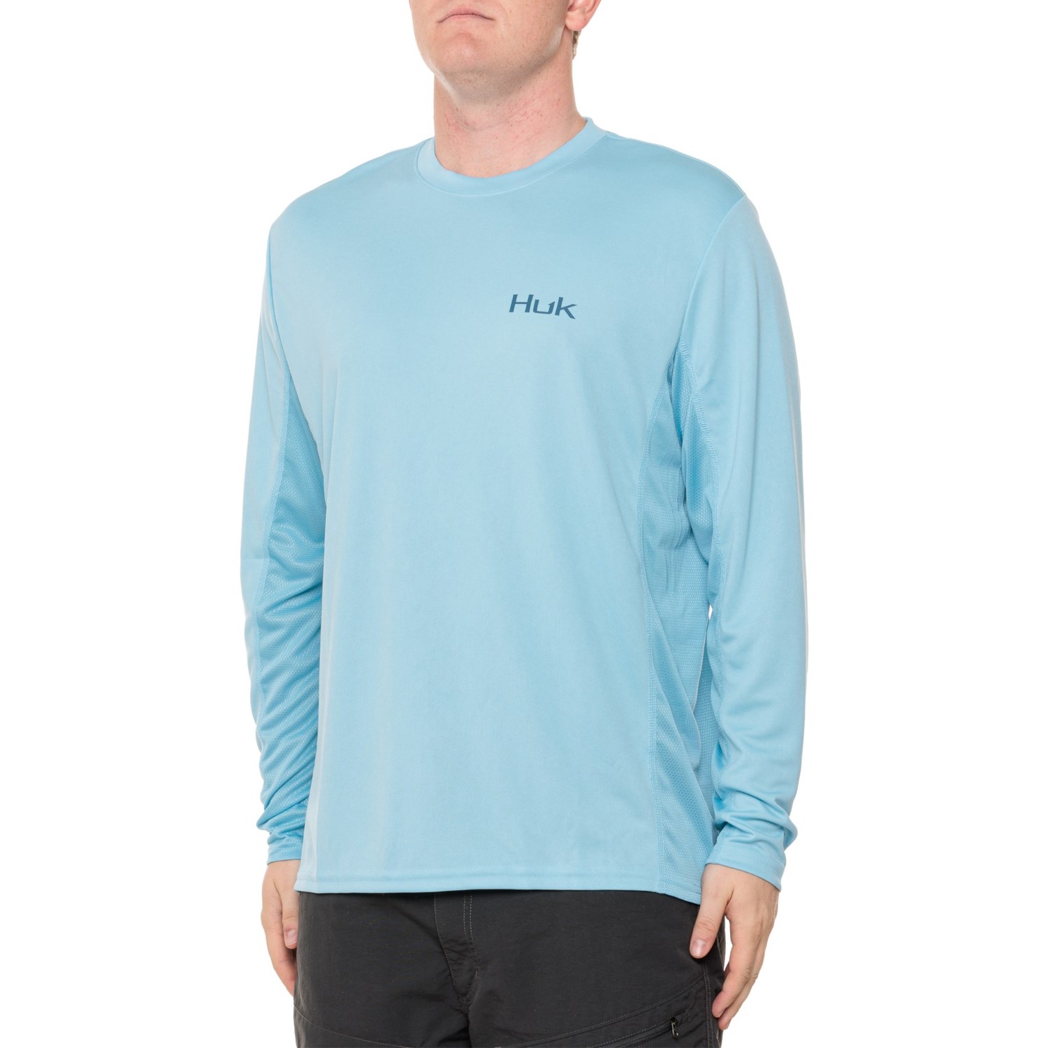 Huk Men's Icon x Long Sleeve Shirt, Large, Baltic Sea