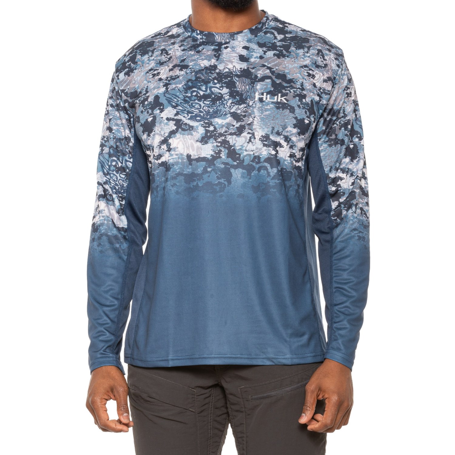Huk Icon X Tide Change Fade Fishing Shirt UPF 50+, Long Sleeve Save 67