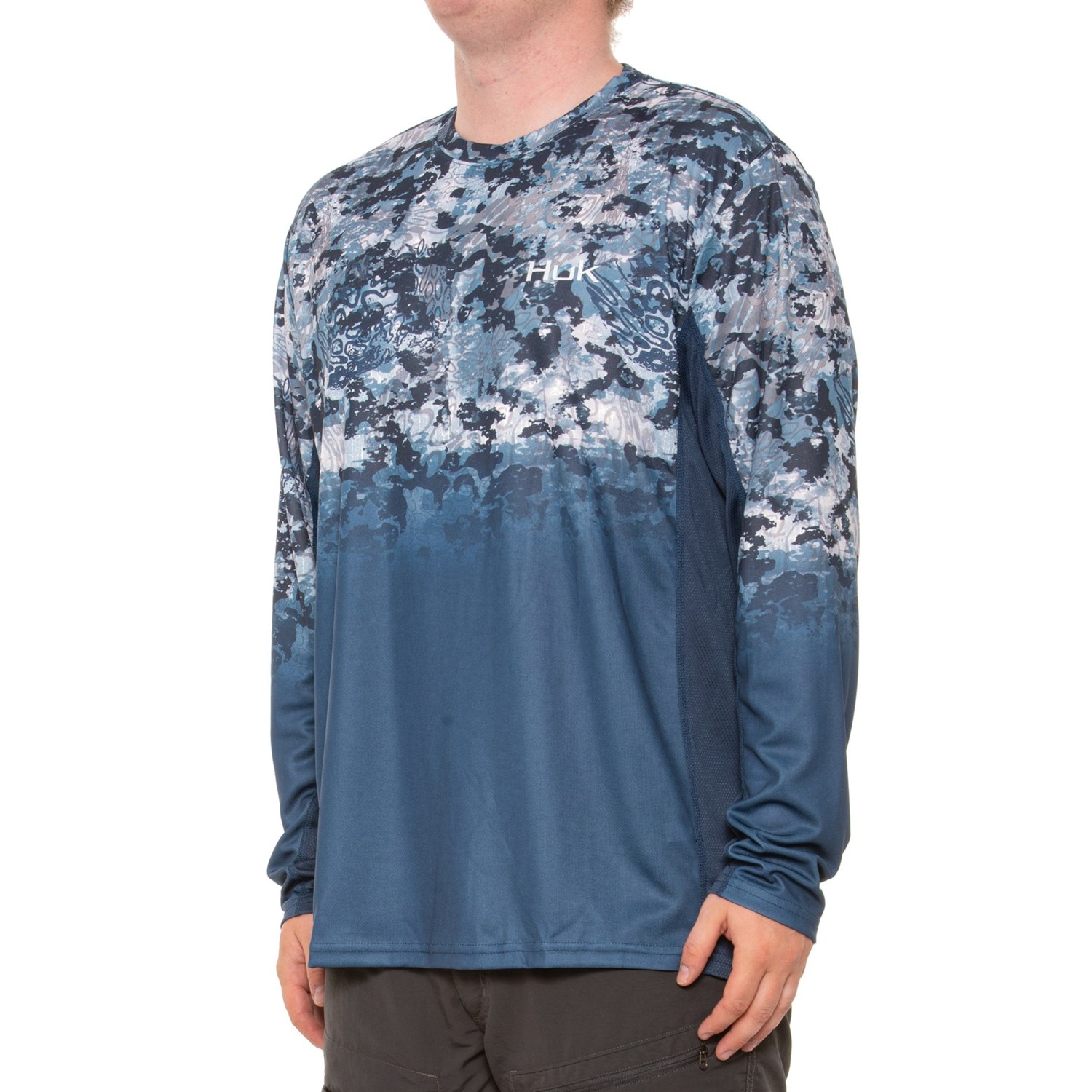 Huk Icon X Tide Change Fade Fishing Shirt UPF 50+, Long Sleeve Save 57