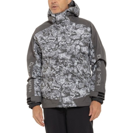 Huk Inside Reef Tournament Fishing Jacket - Waterproof in Volcanic Ash