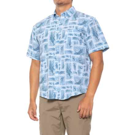 Huk KC Kona Stamped Shirt - Short Sleeve in Offshore