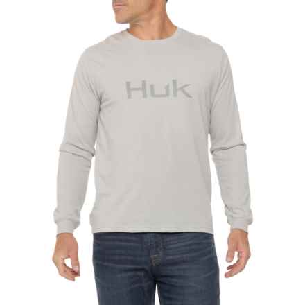 Huk Logo T-Shirt - Long Sleeve in Harbor Mist