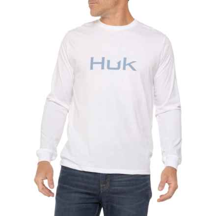 Huk Logo T-Shirt - Long Sleeve in White