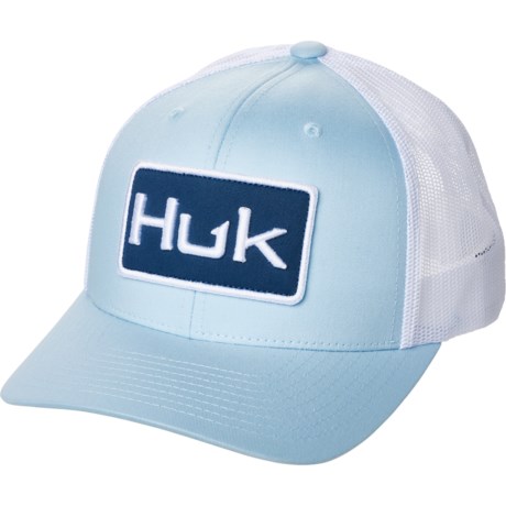 Huk Logo Trucker Hat in Tapestry Heather