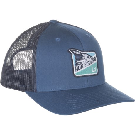 Huk Redfin Trucker Hat (For Men) in Sargasso Sea