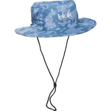 Huk Running Lakes Boonie Hat (For Men) in Titanium Blue