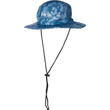 Huk Running Lakes Camo Boonie Hat in Titanium Blue