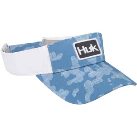 Huk Running Lakes Visor Hat (For Men) in Titanium Blue