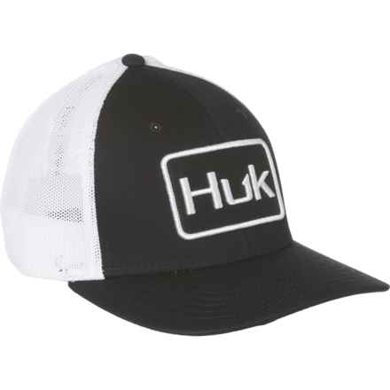 Huk Solid Stretch Trucker Hat (For Men) in Black