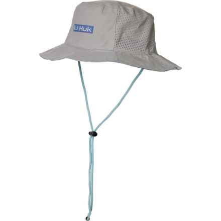 Huk Tidal Map Performance Bucket Hat in Harbor Mist