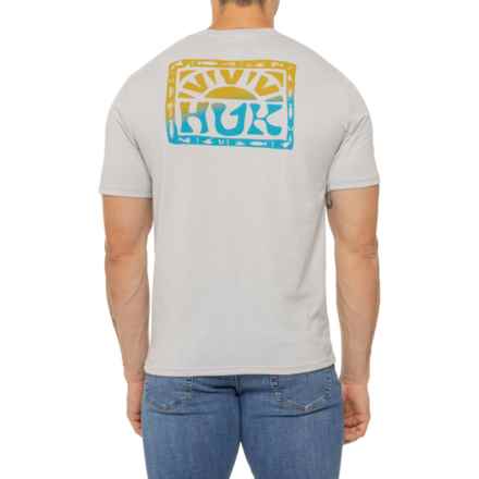 Huk Tiki Border T-Shirt - Short Sleeve in Harbor Mist