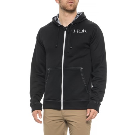 Size XL Color Black NEW Huk Trophy Performance Fishing Hoodie Zip Up Jacket