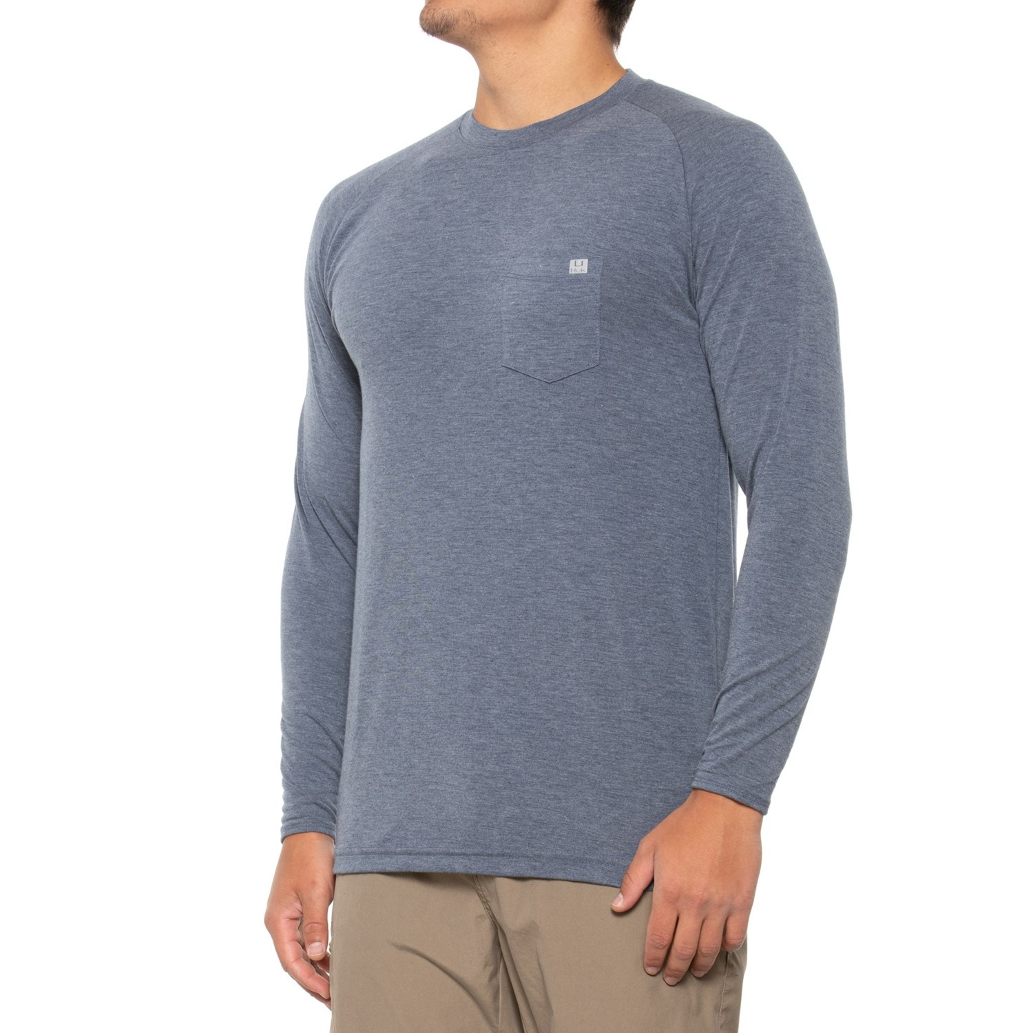 Sweat Huk Homme Vert, Manches Longues, Léger, UPF 50+, Taille 2XL