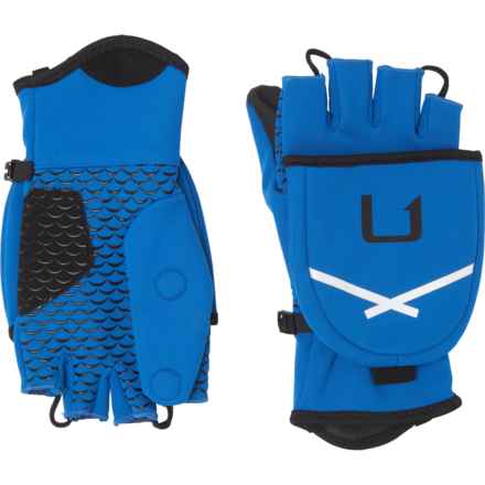 Huk Windproof Soft Shell Flip Mittens - Touchscreen Compatible (For Men) in Huk Blue