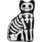 Humane Society of the United States Cat-Shaped Skeleton Throw Pillow - 12x20” in Black