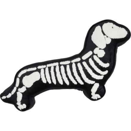 Humane Society of the United States Shaped Skeleton Dog Throw Pillow - 11x20” in Black