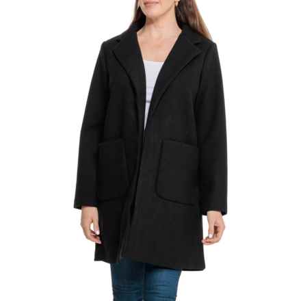 HUNTER & BROWN Open Coat in Black