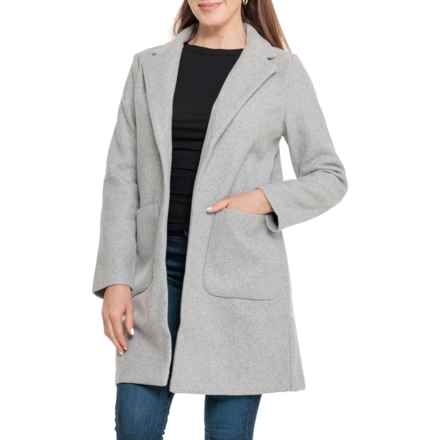 HUNTER & BROWN Open Coat in Heather Grey